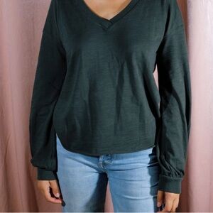 Nation LTD Willa Top in Gray Pima Cotton Size XS